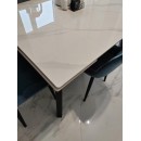 Стол обеденный SIGNAL JOHN белый/черный 120-180/85